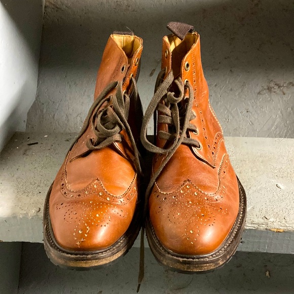 Russel and Brinkley Real Brown Leather Dress Boots - Picture 1 of 3